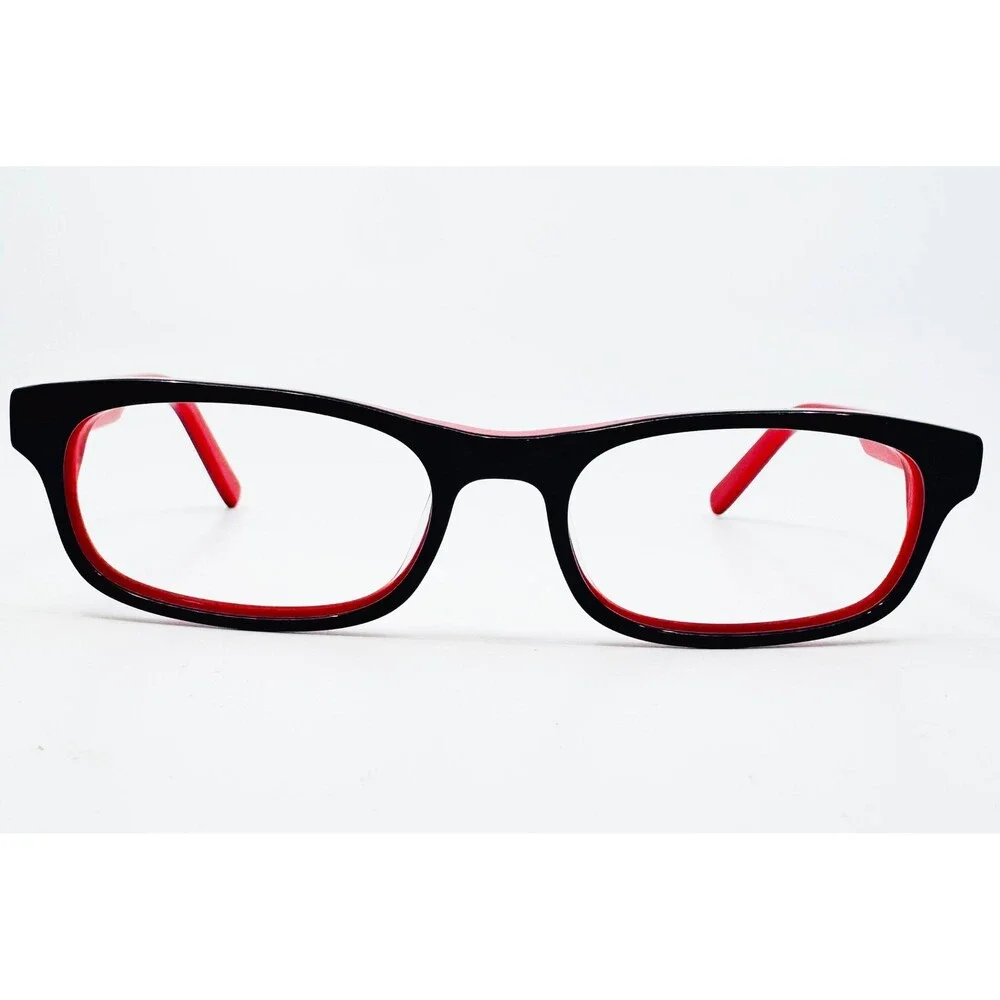 Eyeglasses Frames Mens Womens Black Red FM17110 Rectangle 50-17-135